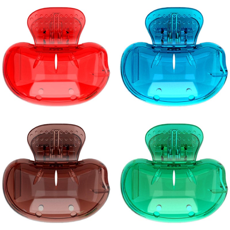 seplouis Toothbrush Covers Compatible with Manual & Electric Toothbrushes, 4-Pack Set (Red, Blue, Brown, Green)